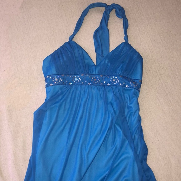 💙Blue flowy dress😍 - Picture 1 of 3